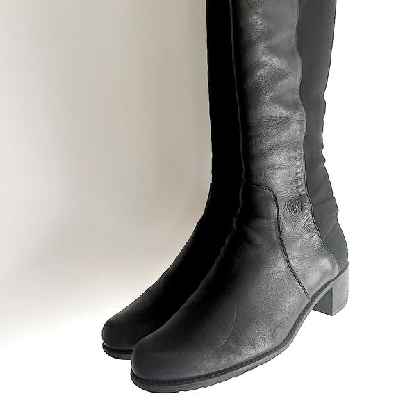 Stuart Weitzman's '5050' Boots Black Nappa Leather Size 7 M - Picture 12 of 16